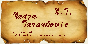 Nadja Taranković vizit kartica